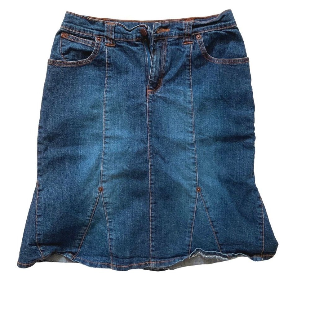 The Children's Place‎  Stretch blue denim A line skirt Girls size 14
